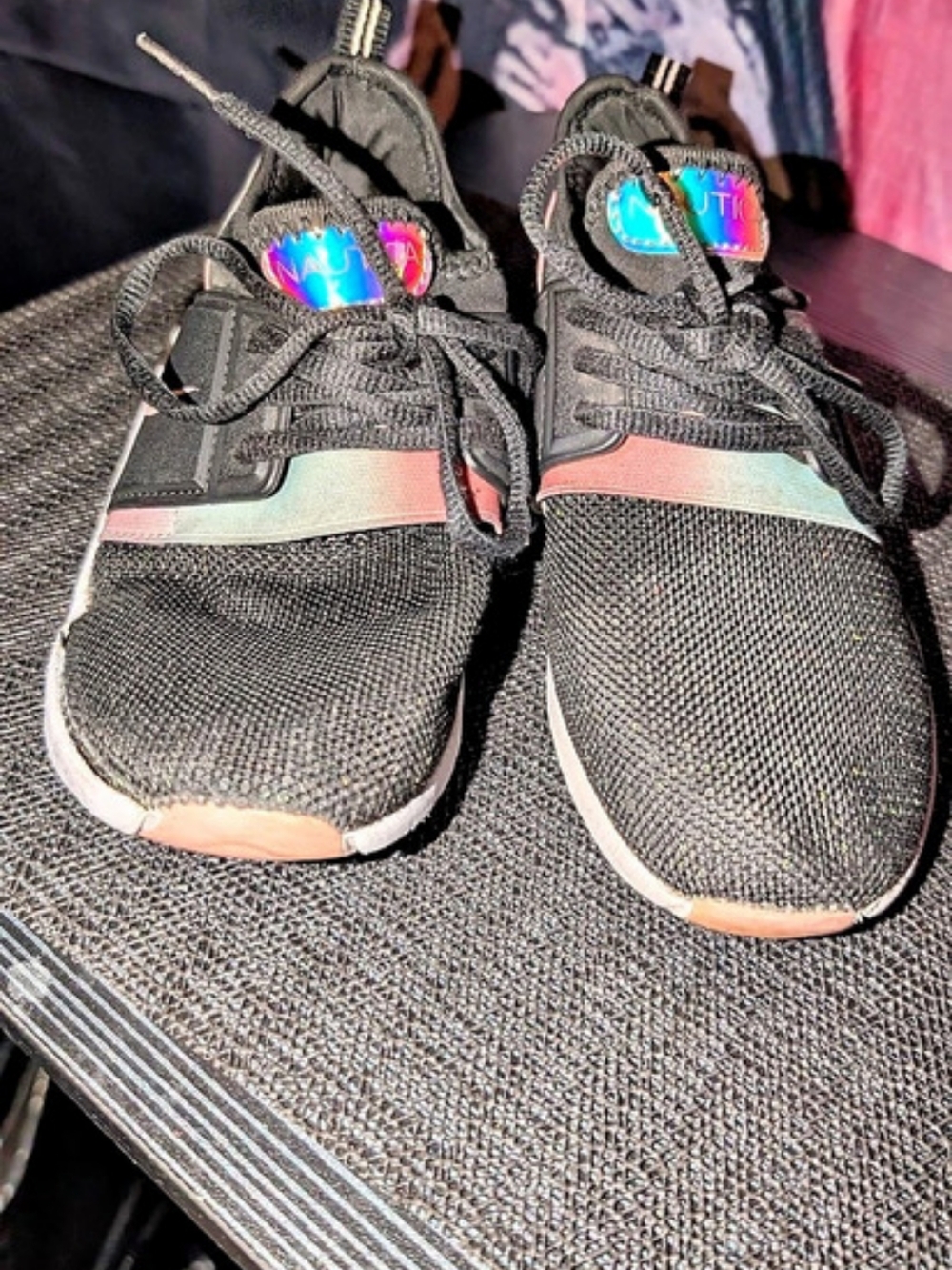 Nautica Black & Pink Sneakers US Youth 2